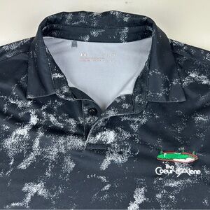 Under Armour Mens Golf Polo Shirt Sz Large Black Coeur D’alene Golf Course